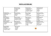 menu JANVIER 2023